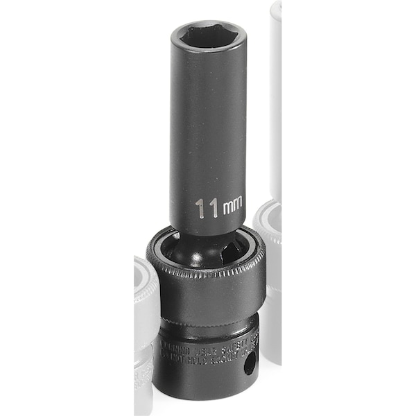 Soc 11Mm 3/8D Imp Univ 6Pt Dp Blk